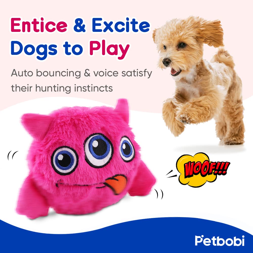 Petbobi Interactive Dog Toys Monster Active Ball for Dogs with Battery Operated, Include Self Moving Balls and Chewable Plush Co