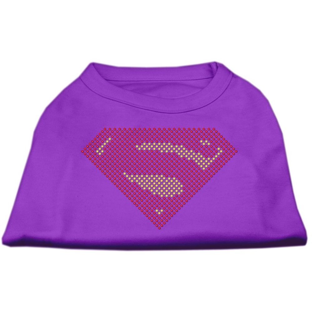 Mirage Pet Products Super Rhinestone Pet Shirt, X-Small, Purple