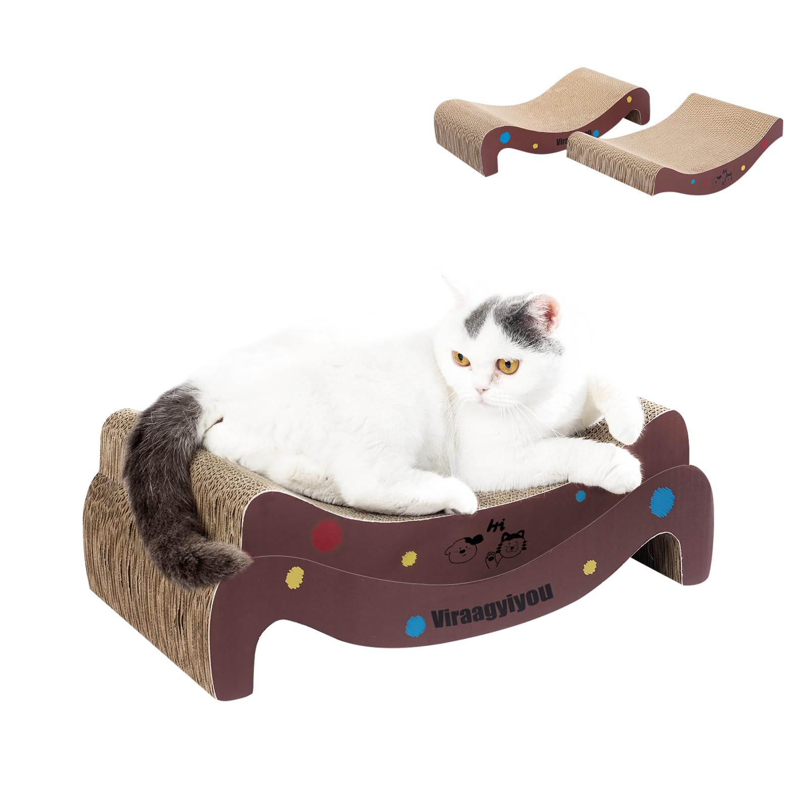 Cat Scratcher Cardboard Scratch Pad for Cats Infinity Scratchers for Indoor Cats Kitten Scratching Post as Beds Board & Furnitur