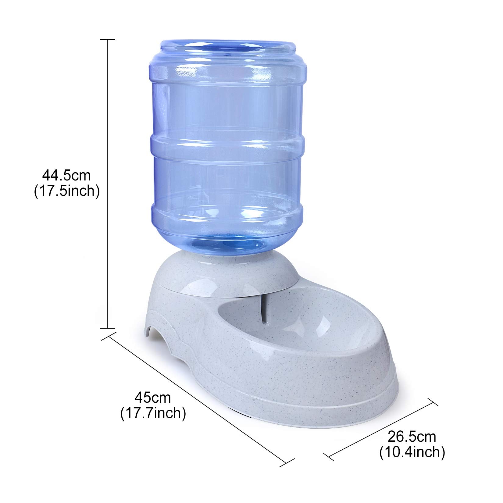 Pet Water Dispenser Station - 3 Gallon/11L Replenish Pet Waterer For Large Dog Cat Animal Automatic Gravity Water Drinking Fountain Bottle Bowl Dish Stand