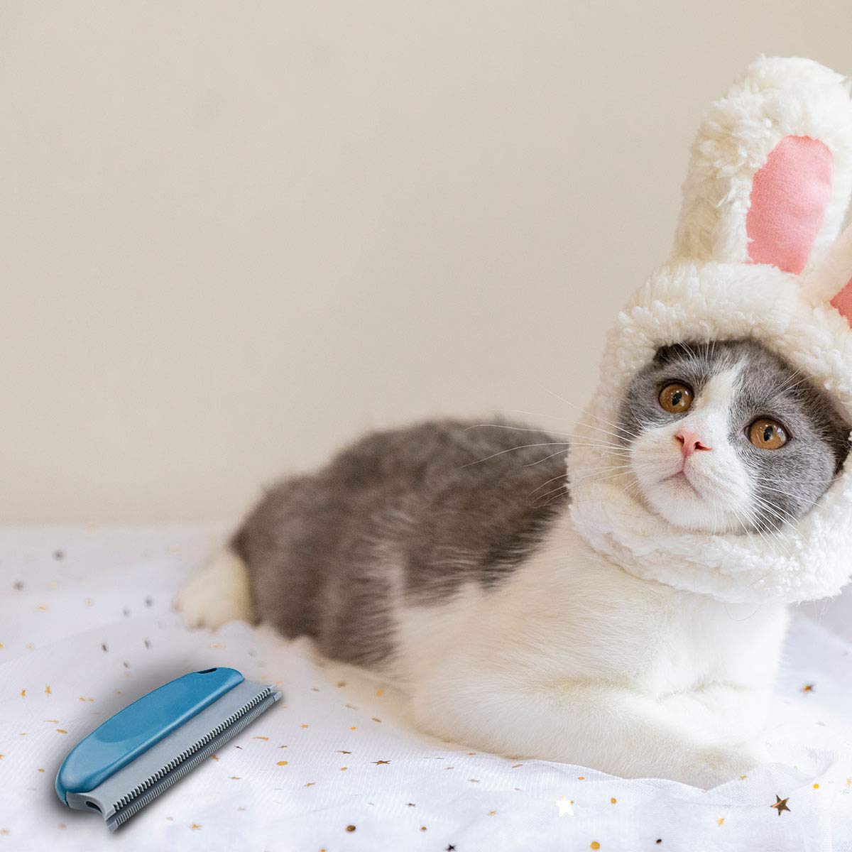 Ttsam Pet Hair Remover Brush Abs Double Serrated Structure Pet Hair Detailer For Car Interiors Furniture Carpet Couch Sofa Bed Clothes Blinds Cat & Dog Hair Lint Remover Brush