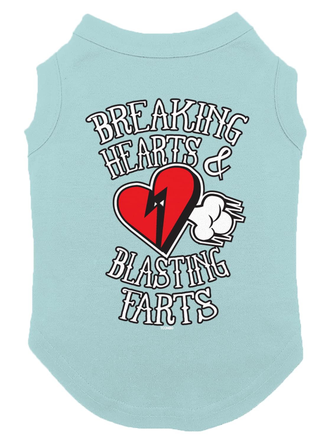 Breaking Hearts & Blastings Farts Dog Shirt (Chill, Large)