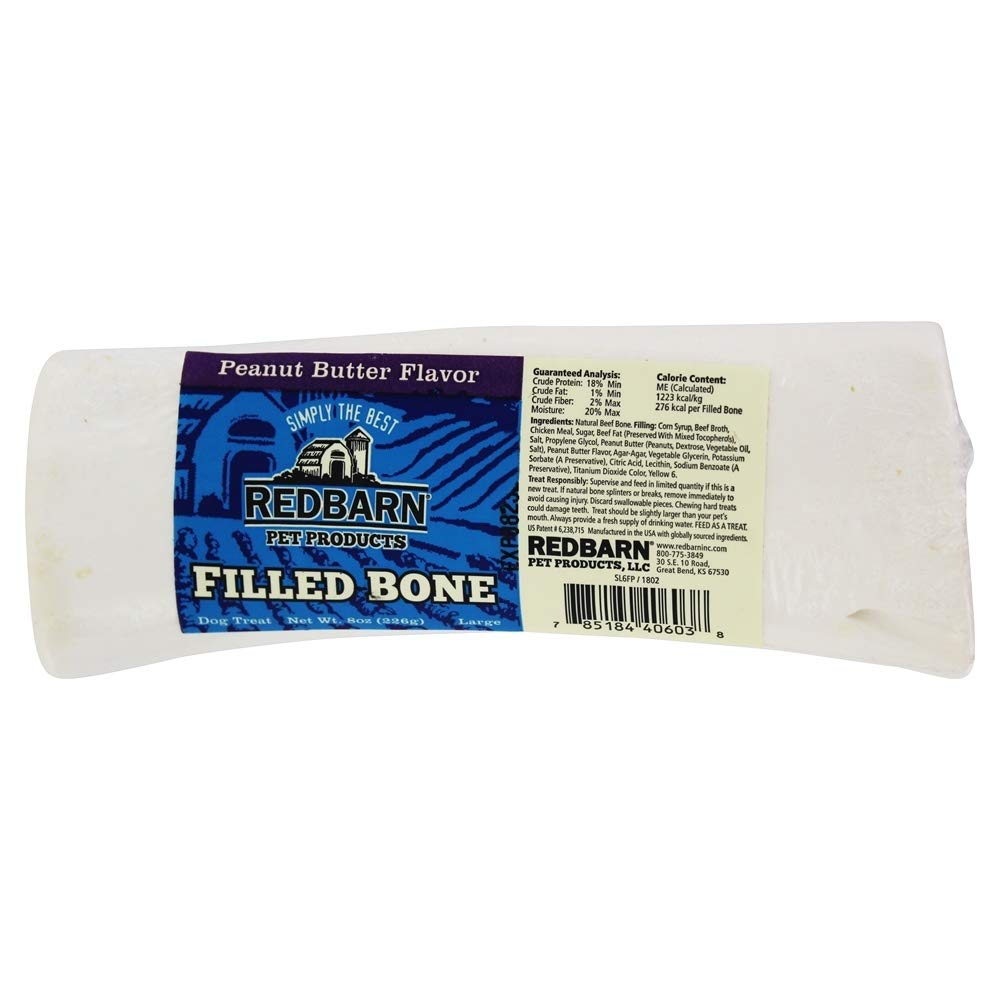 Redbarn Filled Bone Peanut Butter Large (Pack of 2)