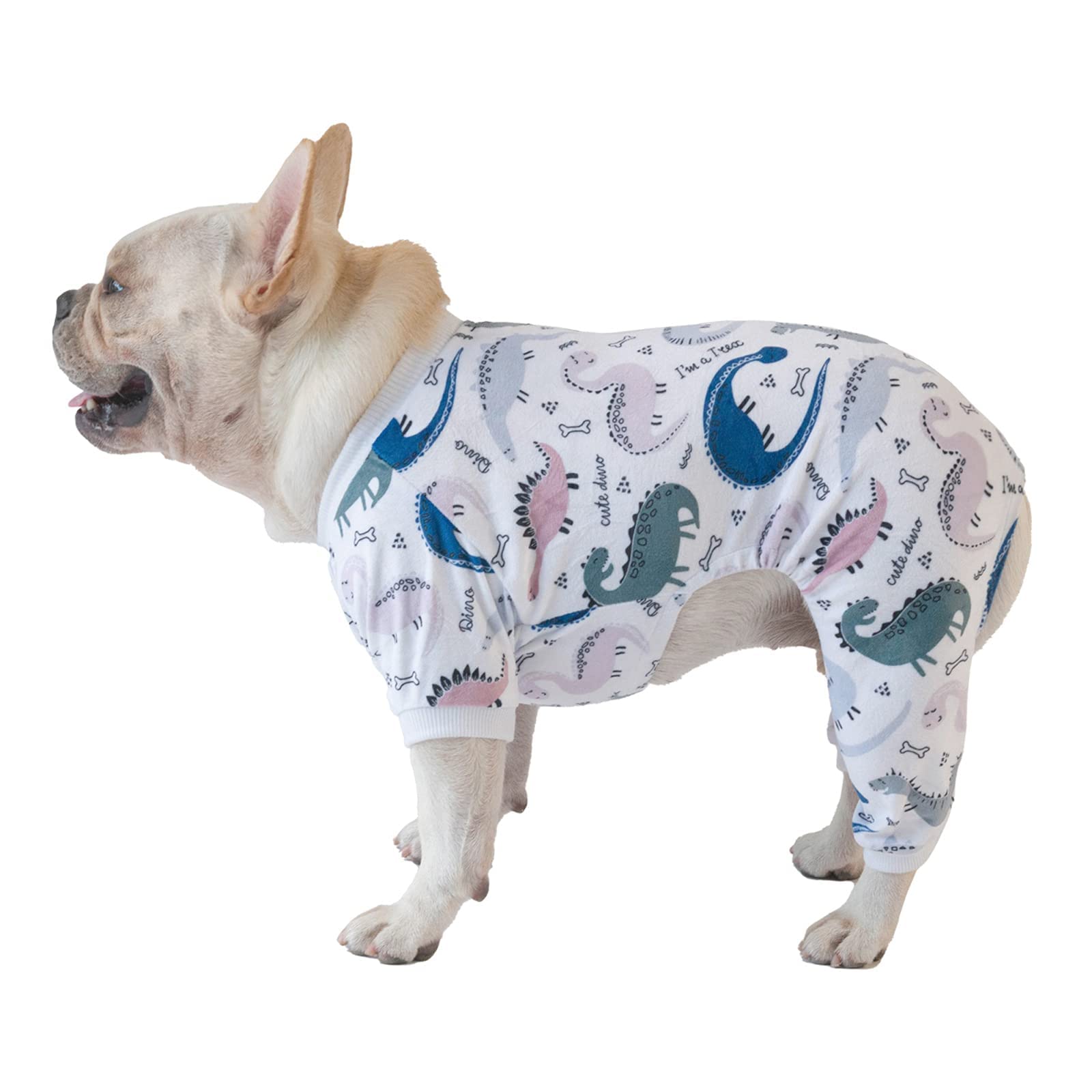 Cutebone Soft Puppy Pajamas Cute Dog Pjs Jumpsuit Pet Clothes Apparel P160L