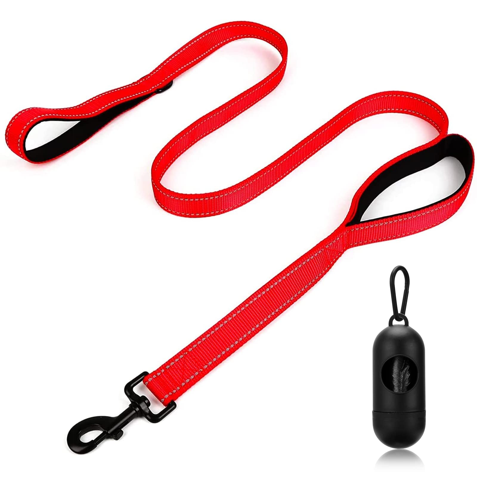 Dog Leash, Heavy Duty Dog Leash, Leashes For Large Breed Dogs .5Ft.6Ft, Double Handle Dog Leash, Reflective Training Lead, Perfe