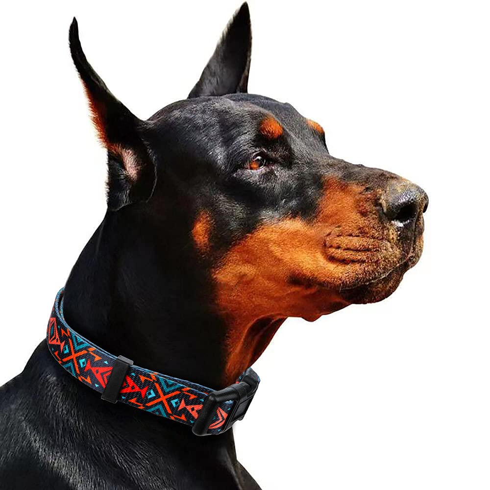 Rhea Rose Tribal Dog Collar Aztec Pattern Adjustable Collars Medium