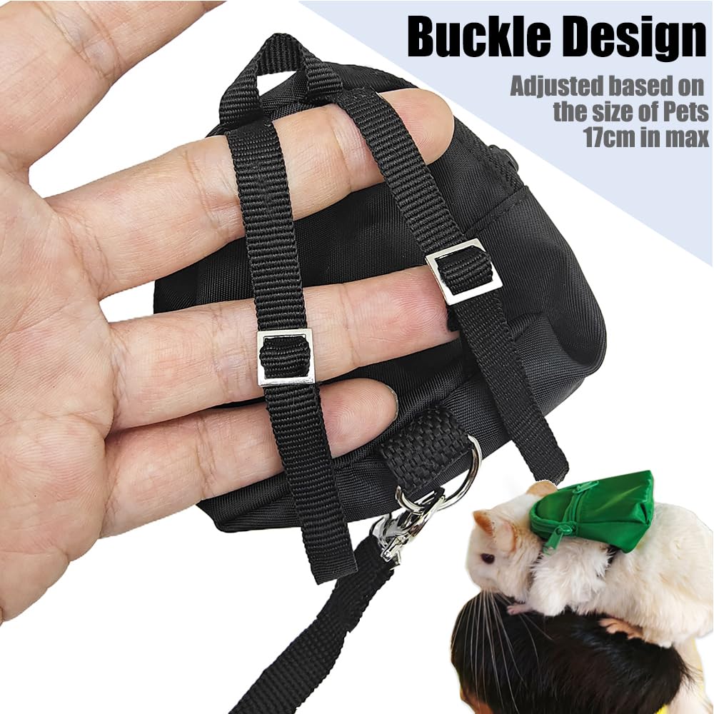 Portable Guinea Pig Backpack With Small Bag Harness And Leash Set, Space Capsule Bubble Window Pet Carrier Cage Travel For Rabbi