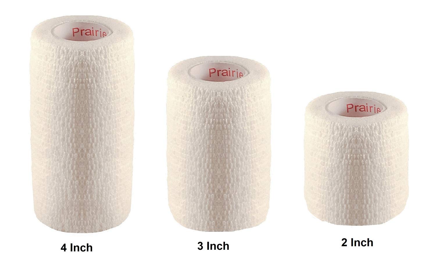 Vet Wrap Tape (White) (2 Pack) (2 Inch x 15 feet) Self Adhesive Adherent Adhering Cohesive Flex Self Stick Bandage Grip Roll Dog
