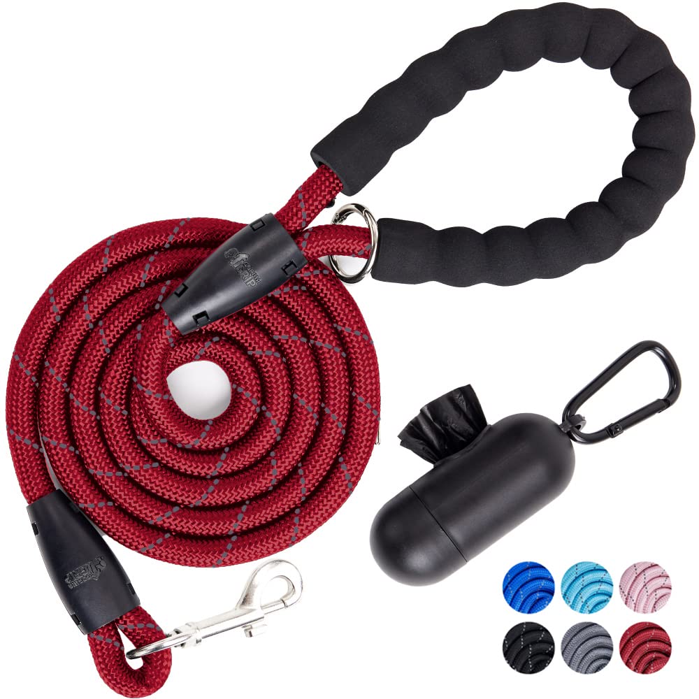 Gorilla Grip Dog Leash, Heavy Duty Reflective Rope Leashes For Large, Medium, Small Breed Dogs, Puppy Training Essential For Wal