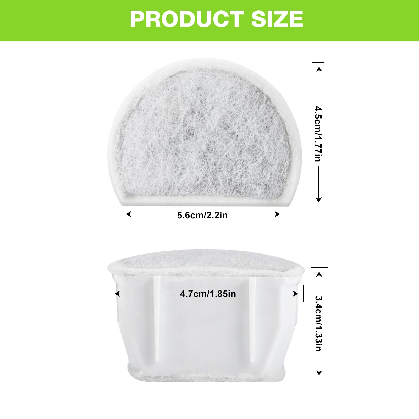 xbbwmrs 15 Count Replacement Carbon Filters Compatible with PetSafe Drinkwell Filters, Pet Water Fountain Replacement Cartridges