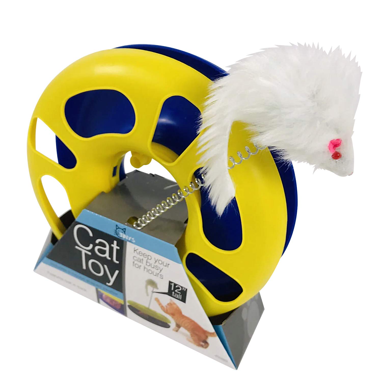 Kole Bulk Buys Od386-1 Ball Track Cat Toy With Mouse Swatter