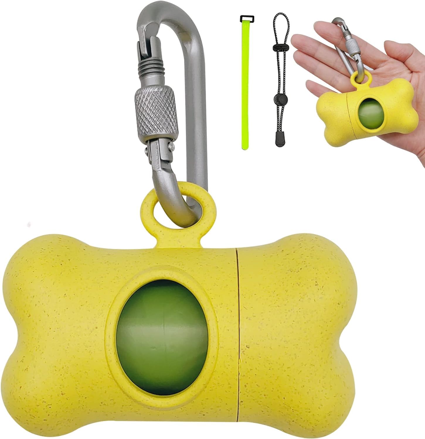 Dog Poop Bags Holder For Leash|Dog Baggie Dispenser With Leak-Proof 15 Poo Bags For Leash On The Go For Walking Doggie Outdoor