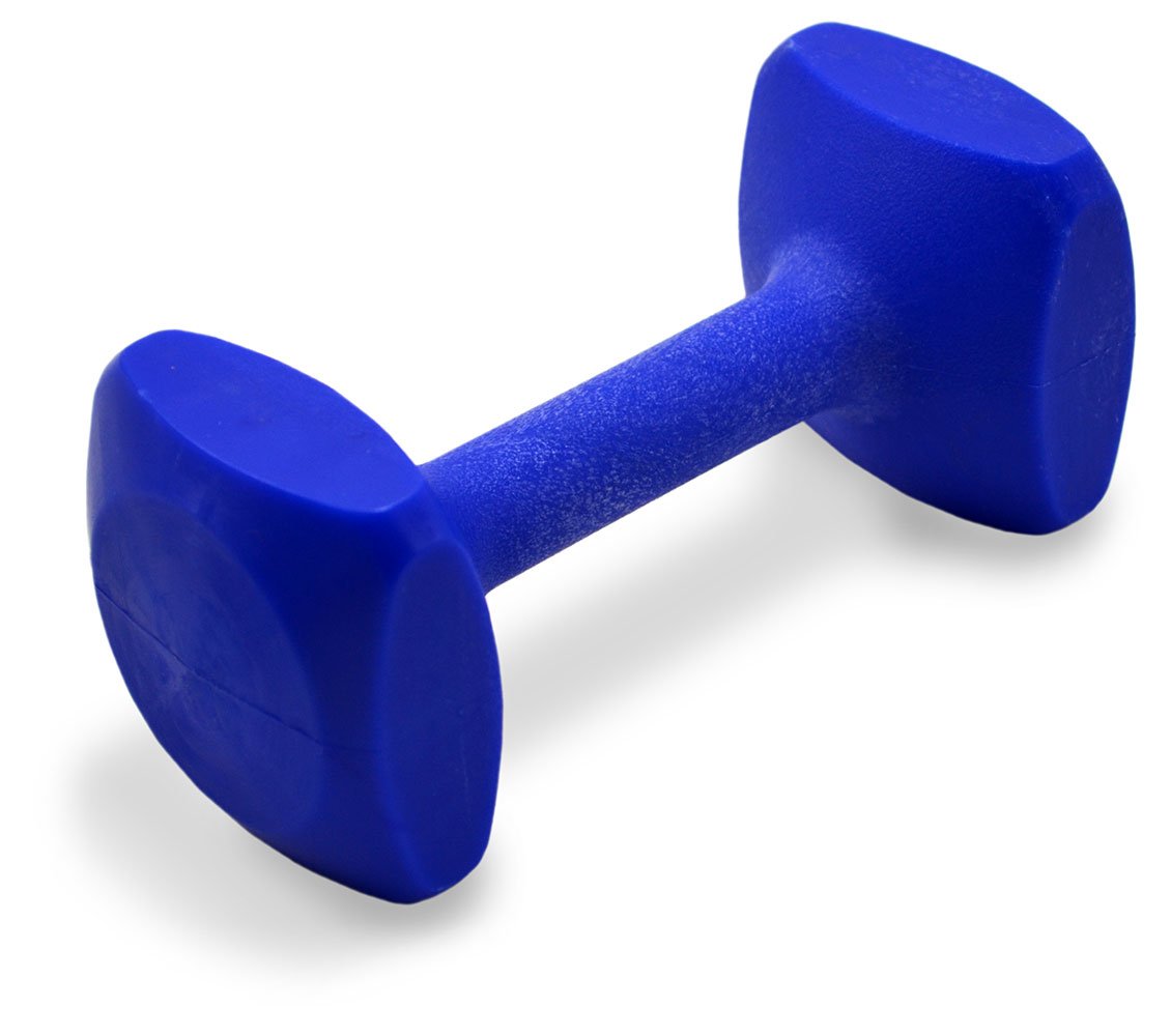 J&J Dog Supplies Obedience Retrieving Dumbbell With 2 3/4' Ends, 3' Wide Bit And 13/16' Diameter Bit, Blue , Medium
