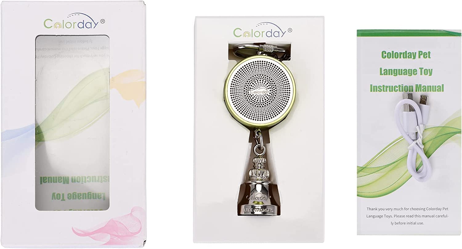 Colorday Bird Toys Parrot Talking Coach & Interactive Voice Bell For Parakeet, African Grey, Amazon Parrots, Quaker, Cockatiel, Conure (Blue)