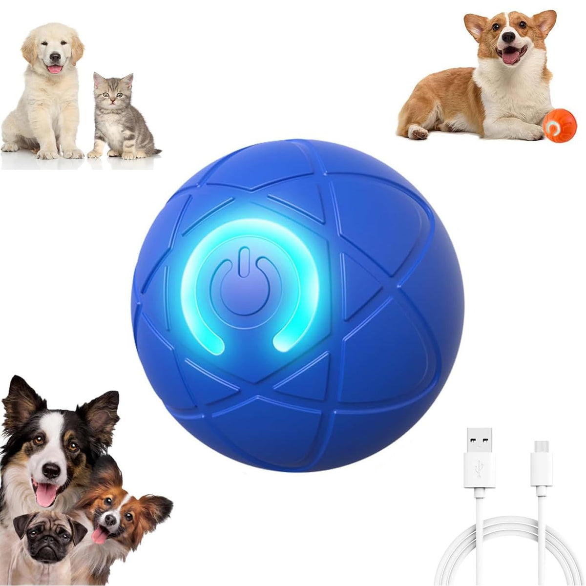 GSHLGAO Smart Jumping Ball for Dogs,Shaky Ball Toy for Dogs,Vibrating –  Petocart