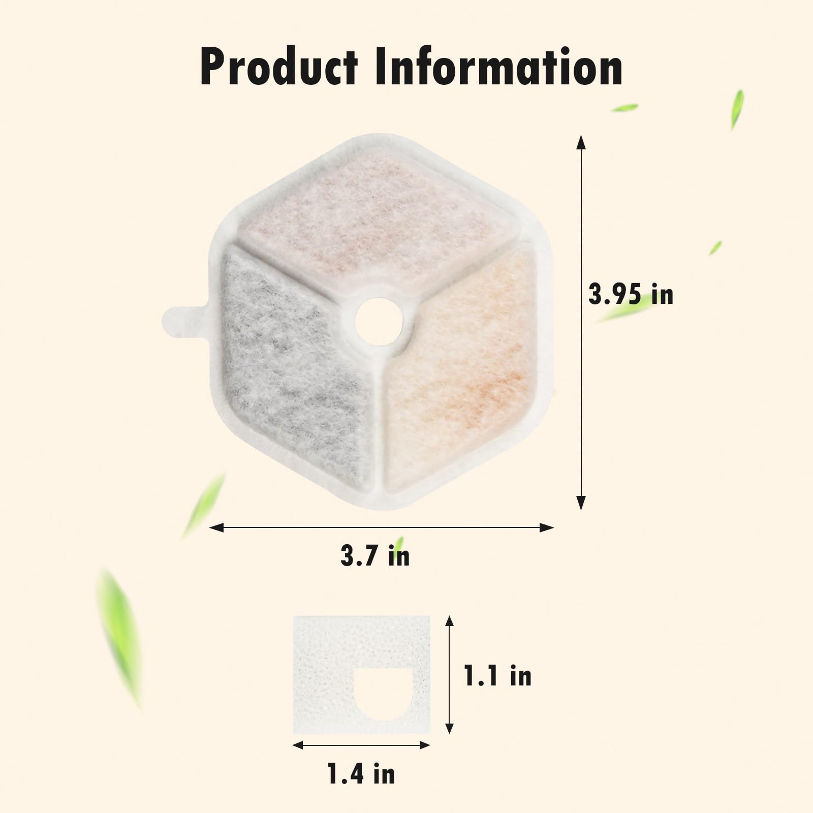 Ktnaid 12+12 Filter & Sponges For Smartoo 152Oz/4.5L Wireless Cat Water Fountain, Quadruple Filtration Cat Fountain Filter Repla