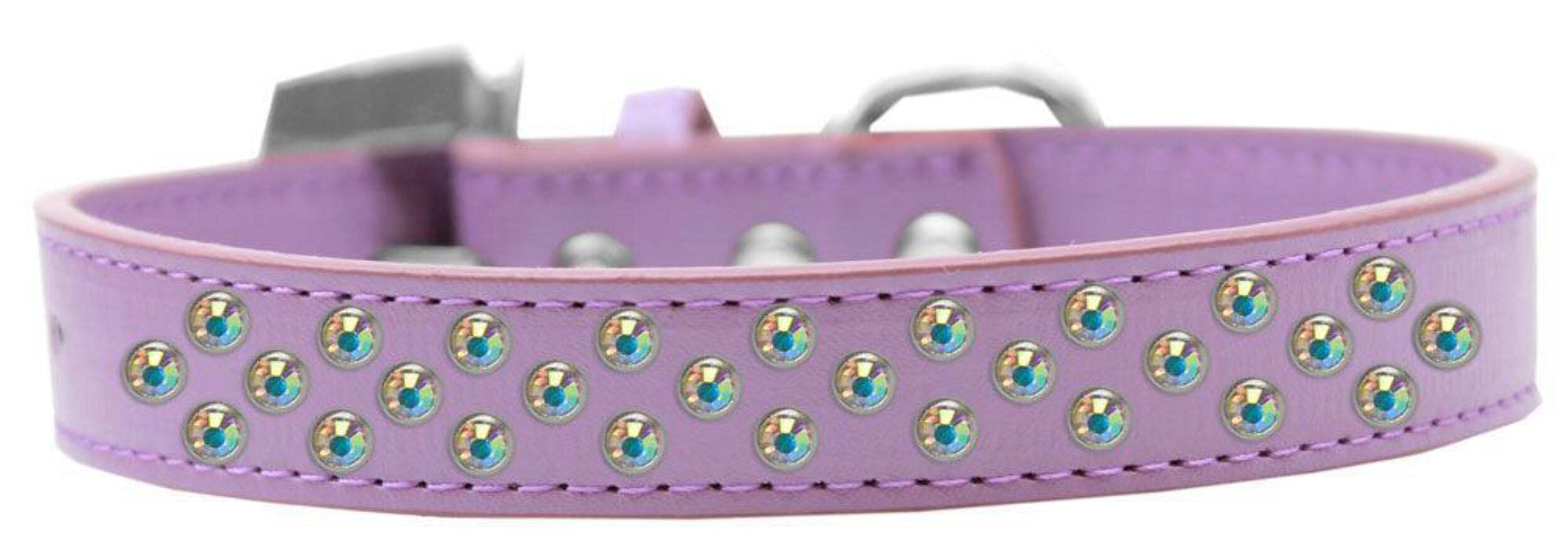 Mirage Pet Products Sprinkles Dog Collar with AB Crystals, Size 18, Red