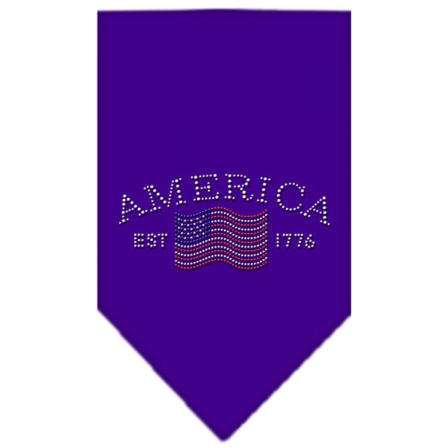 Mirage Pet Products Classic American Rhinestone Bandana, Small, Purple