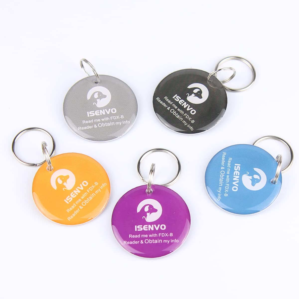 Pet Id Tag With Microchip Inside, Use For Smart Auto Pet Door And Feeder,Waterproof And Durable Pet Id Tag With Free Registration & Lifetime Pet Recovery Service (Purple)