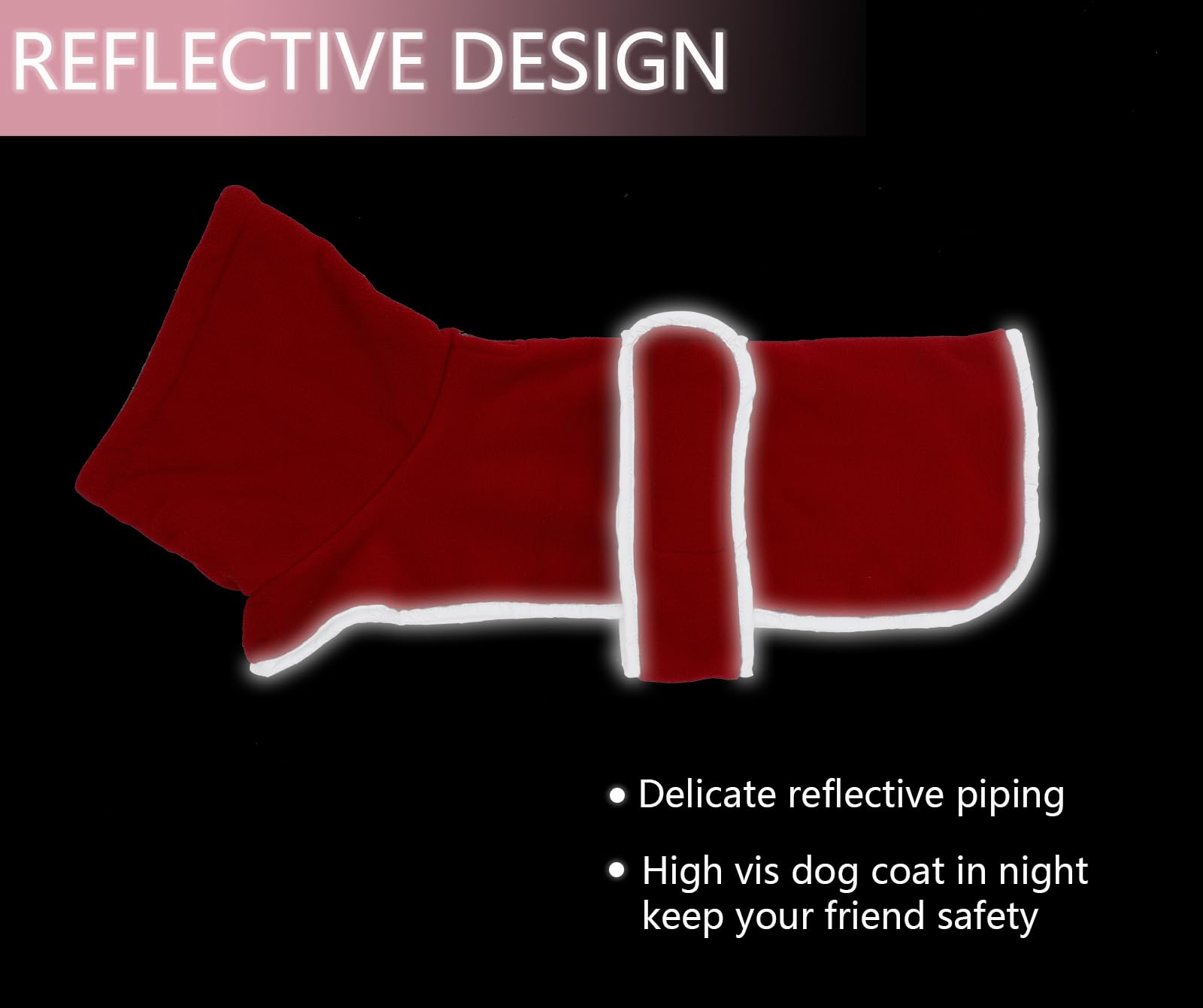 Geyecete Dog Jacket, Dog Coat Perfect For Dachshunds, Dog Winter Coat With Padded Fleece Lining And High Collar, Dog Snowsuit With Adjustable Bands Sizes-Red-M