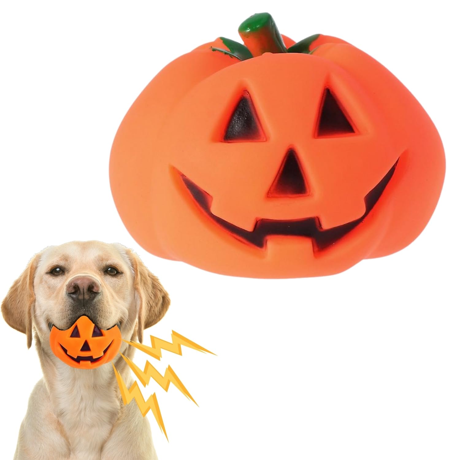 Western Era Squeaky Pumpkin Toy Offers a Delightful and Festive Playtime Experience for Your pet, ensuring Hours of Entertainmen