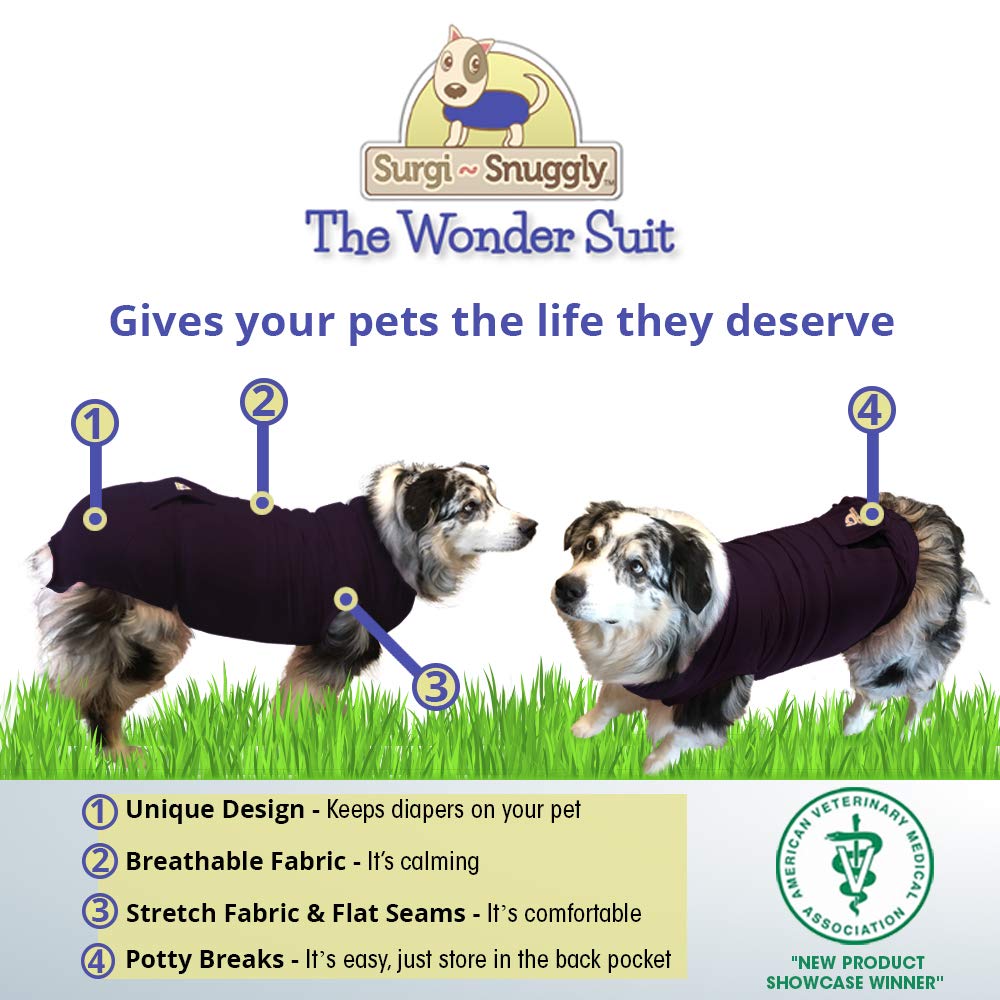 Surgi~Snuggly Disposable Dog Diapers Keeper - for Male and Female Dogs - Wrap Around Legs for Superior Fit