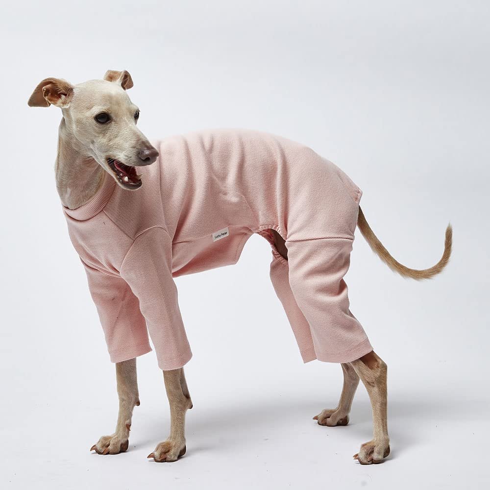Lucky Petter Pet Clothes For Dog Cat Puppy Basic Pajamas Durable And Elastic Dog Pajamas Onesie Outfits (X-Large, Basic Pink)