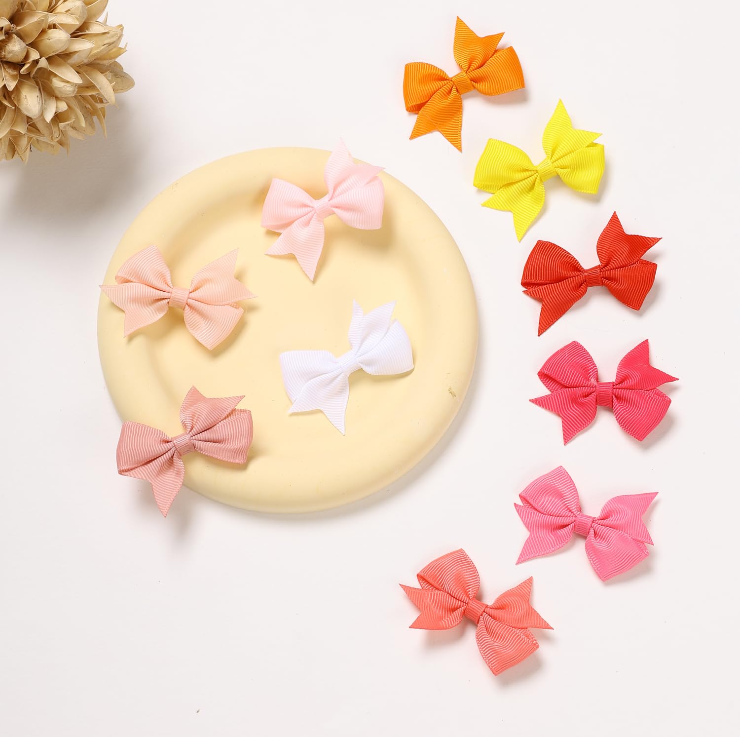 60Pcs Puppy Dog Bows With Clips,2.2 Inch Handmade Hair Accessories Bow Pet Puppy For Doggies Cat Kitten Rabbit Grooming Accessor