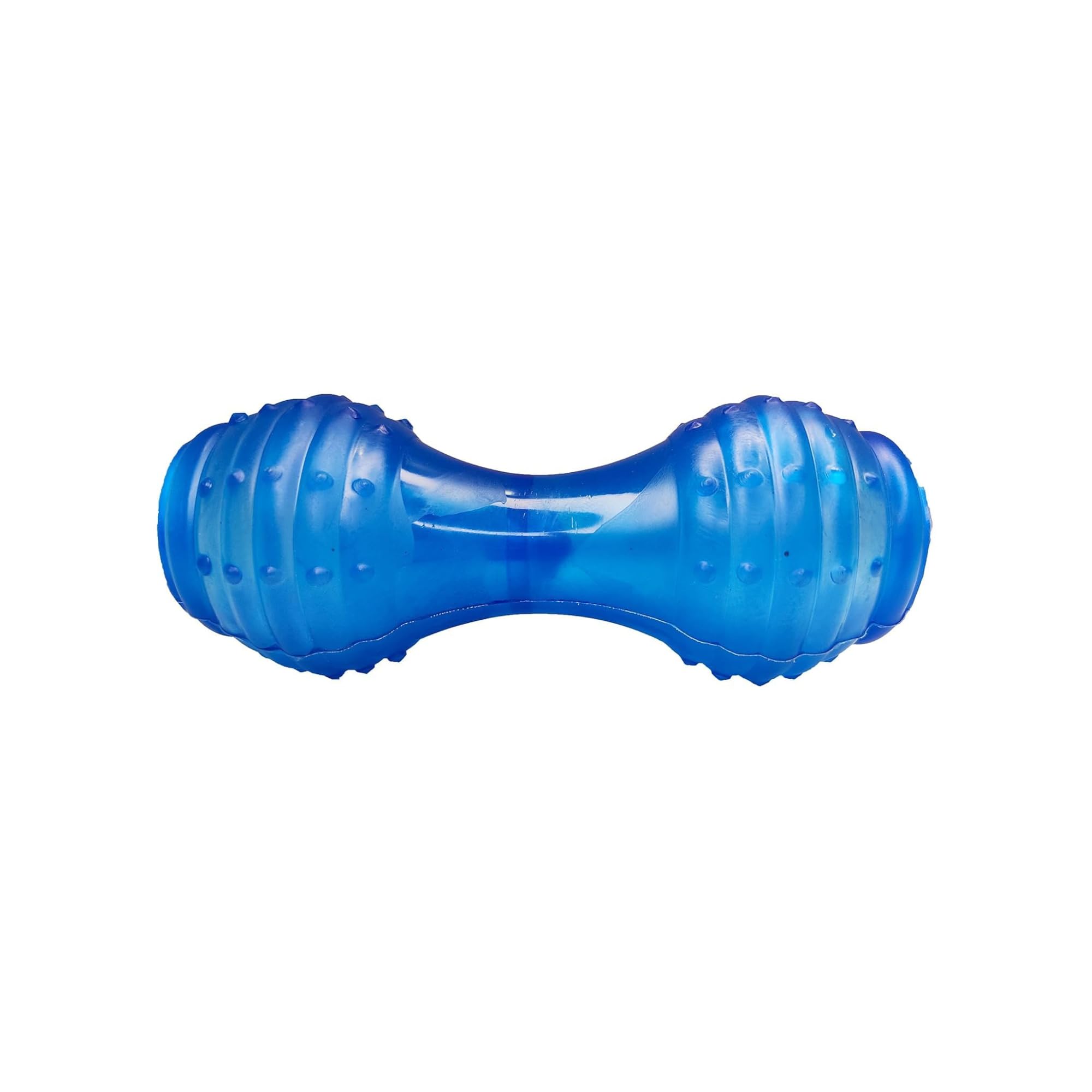 Bohobark Dumbbell Shape Hollow Teething Dog Toy For Puppies & Dogs  NonToxic Silicone Rubber Dog Chew Toy | Flexible & Durable