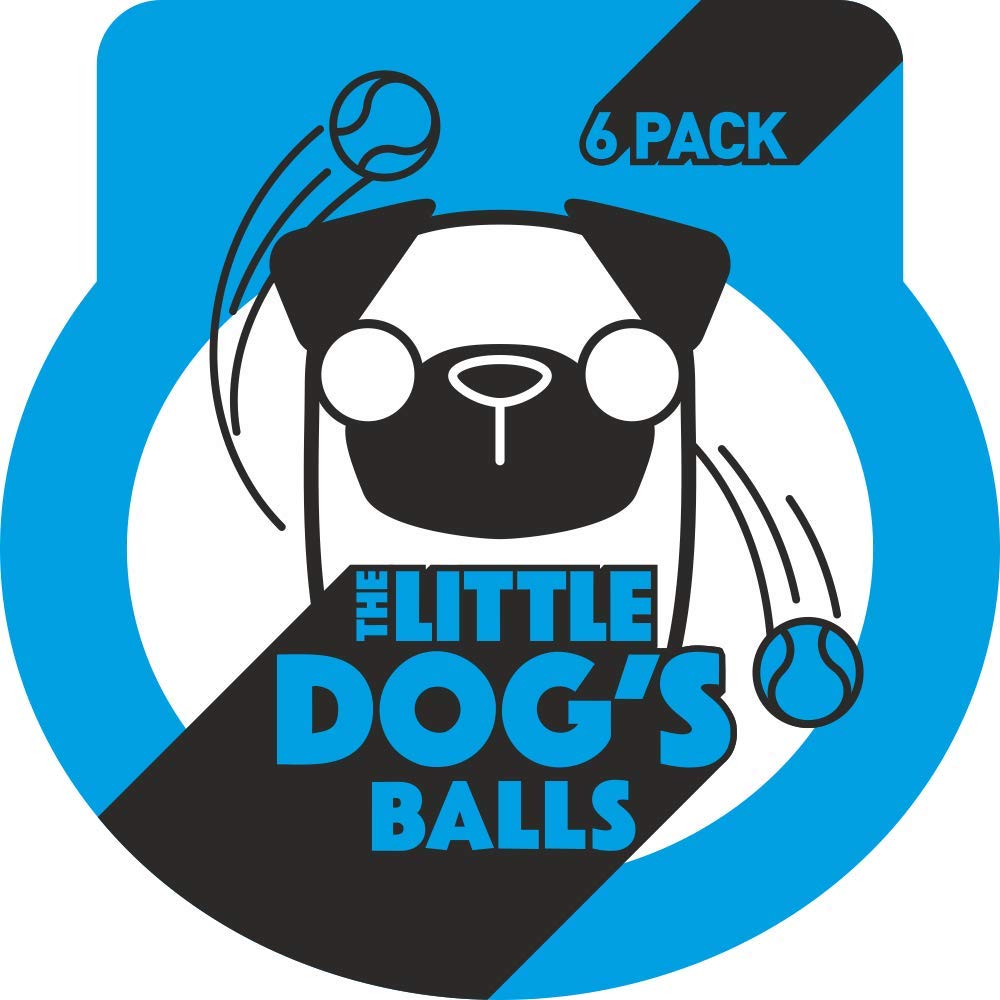 The Little Dog'S Balls, Dog Tennis Balls, 6-Pack Blue Dog Toy, Strong Dog & Puppy Ball For Training, Play, Exercise & Fetch