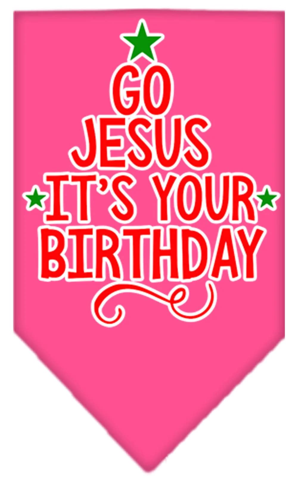 Mirage Pet Product Go Jesus Screen Print Bandana Red Large