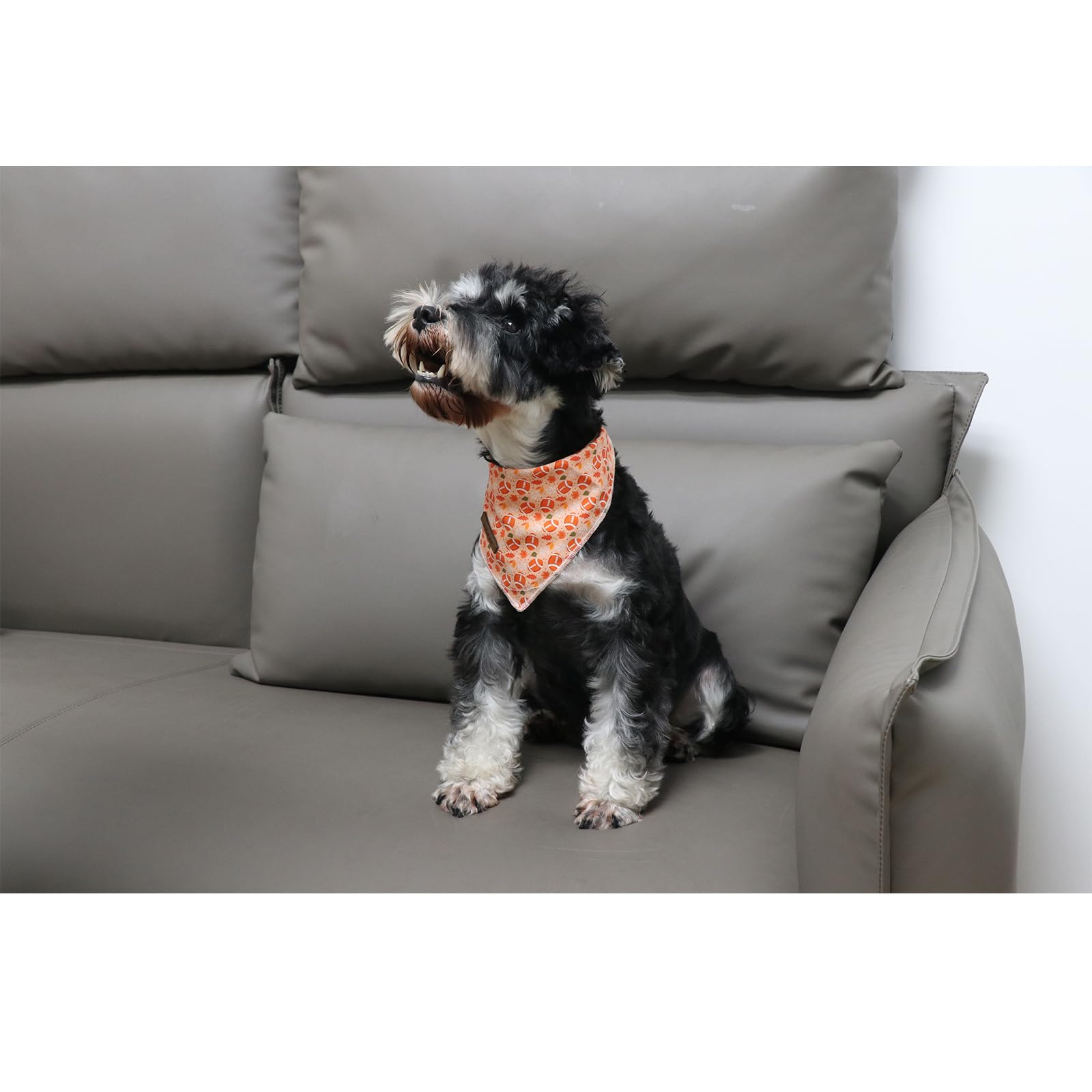Babole Pet Fall Dog Bandanas Girl Boy American Football Cotton Washable Comfortable Triangle Dog Scarf Adjustable Pet Bib Kerchief For Small Medium Large Dogs L
