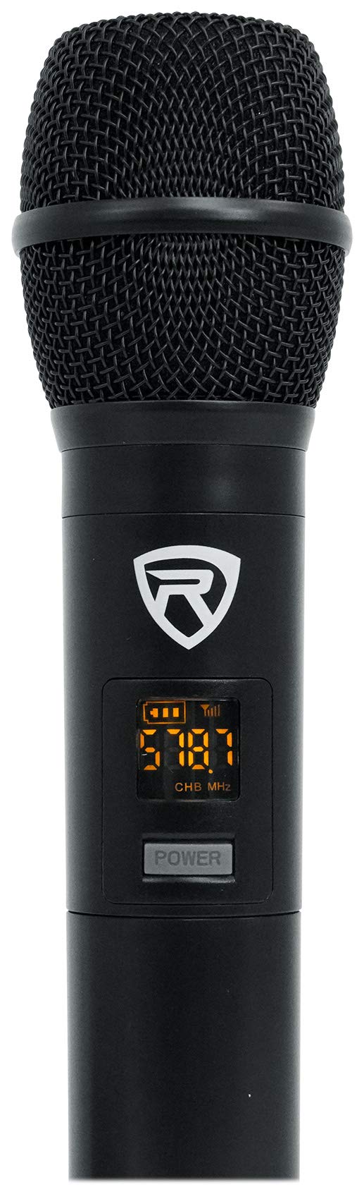 Rockville RKI65BT Dual UHF Wireless Microphones with Bluetooth Karaoke Interface, Black
