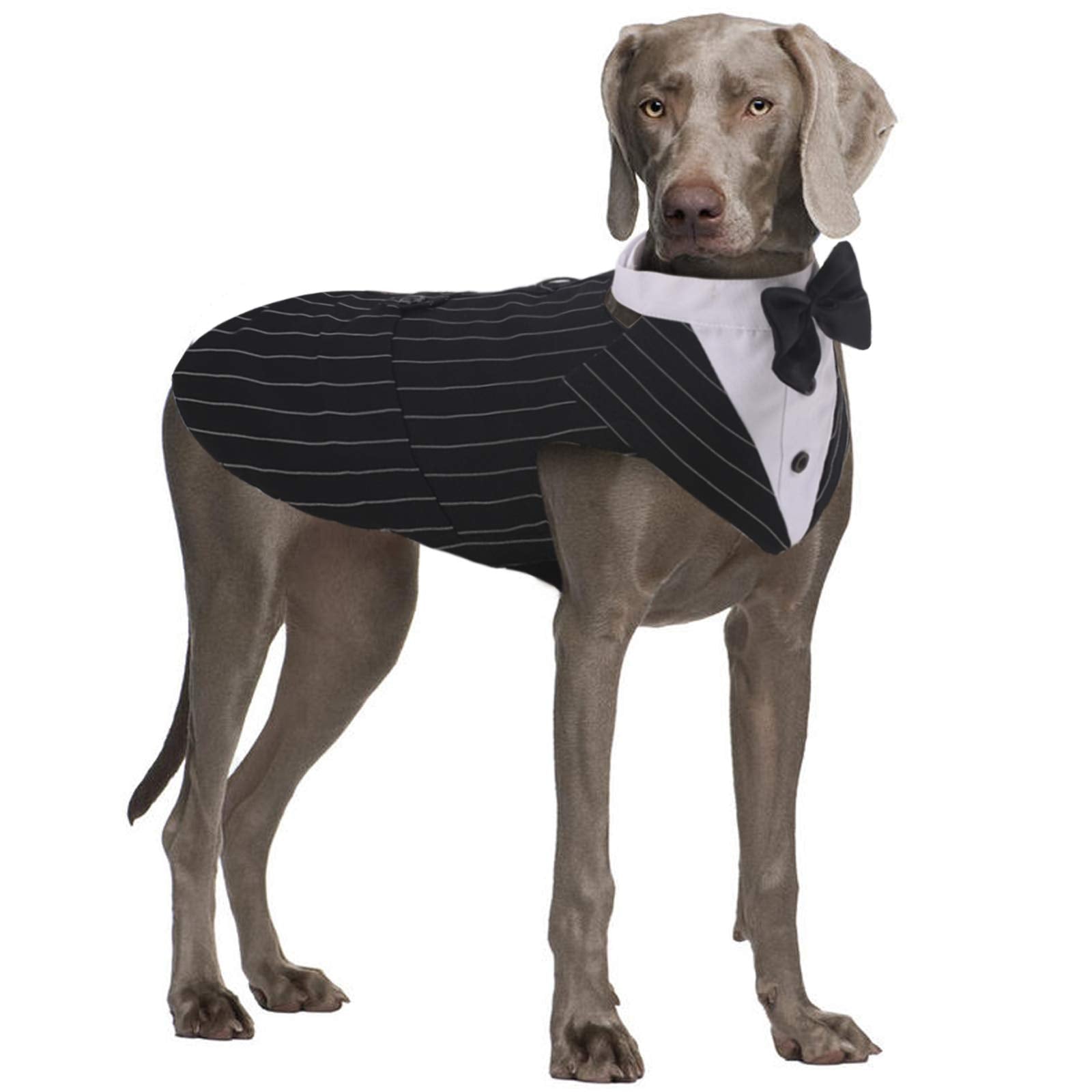 Qbleev Dog Tuxedo For Large Dogs, Dog Suit And Bandana Set, Dog Wedding Outfit With Bow Tie, Formal Dog Tux Dog Costume Hallowee