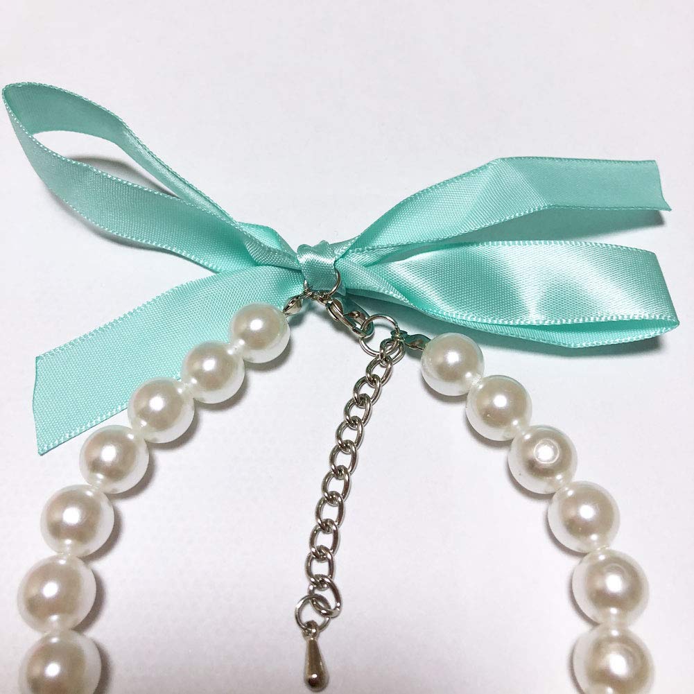 Petfavorites Ombre Pearls Dog Necklace Jewelry For Small Dogs Puppy - Bling Rhinestones Cat Wedding Collar - Chihuahua Yorkie Gi