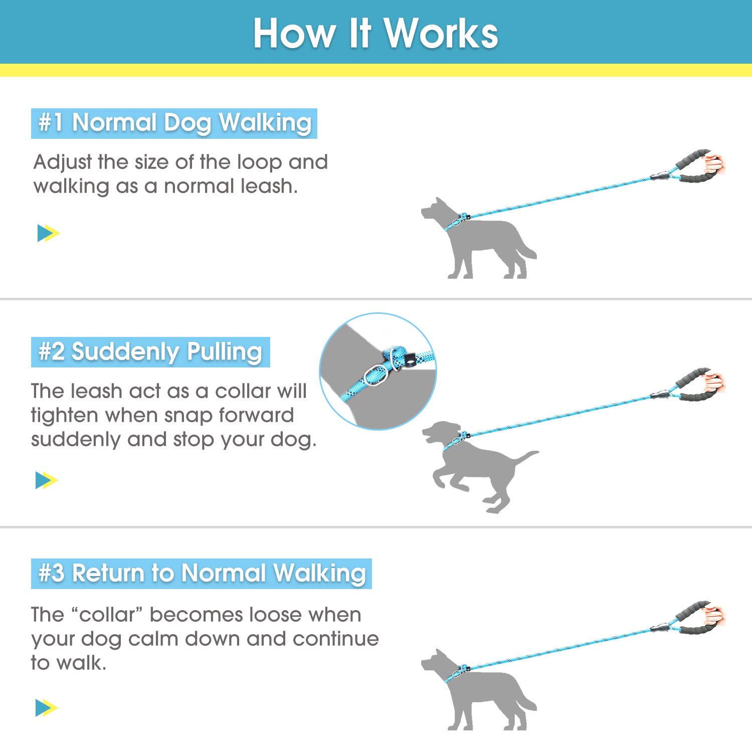 Baapet 6 Feet Slip Lead Dog Leash Anti-Choking With Upgraded Durable Rope Cover And Comfortable Padded Handle For Large, Medium, Small Dogs Trainning With Poop Bags And Dispenser (Green)