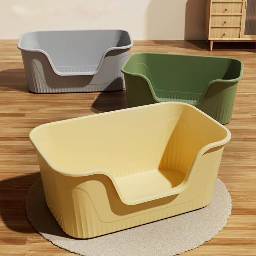 Vealind Deep Extra Large Cat Litter Box With High Sides For Indoor Cats, Xl Litter Boxes For Big Or Multiple Cats, Jumbo Big Low