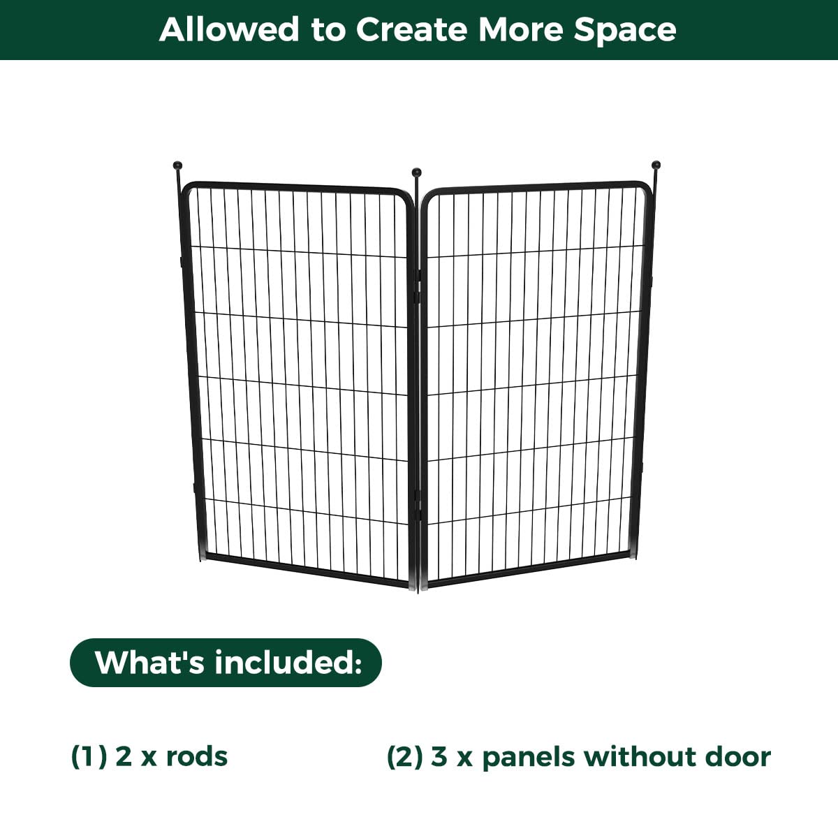 Fxw Rollick Dog Playpen For Yard, Rv Camping, 45 Inch 2 Panels For Large Dogs│Patented
