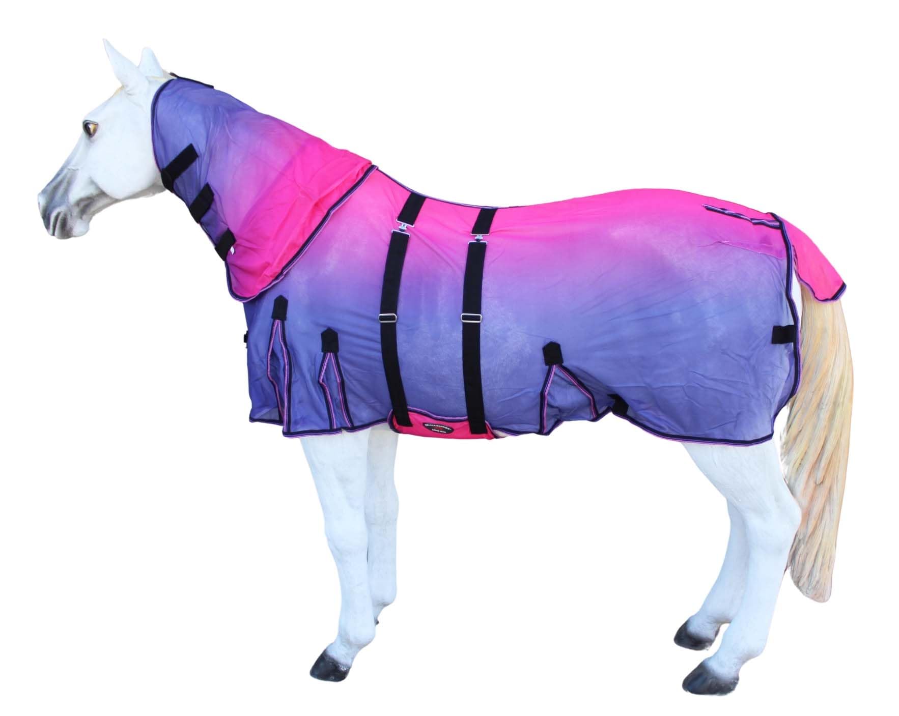 78 Horse Light Summer Spring Airflow Mesh Removable Neck Pink Ombre 73159