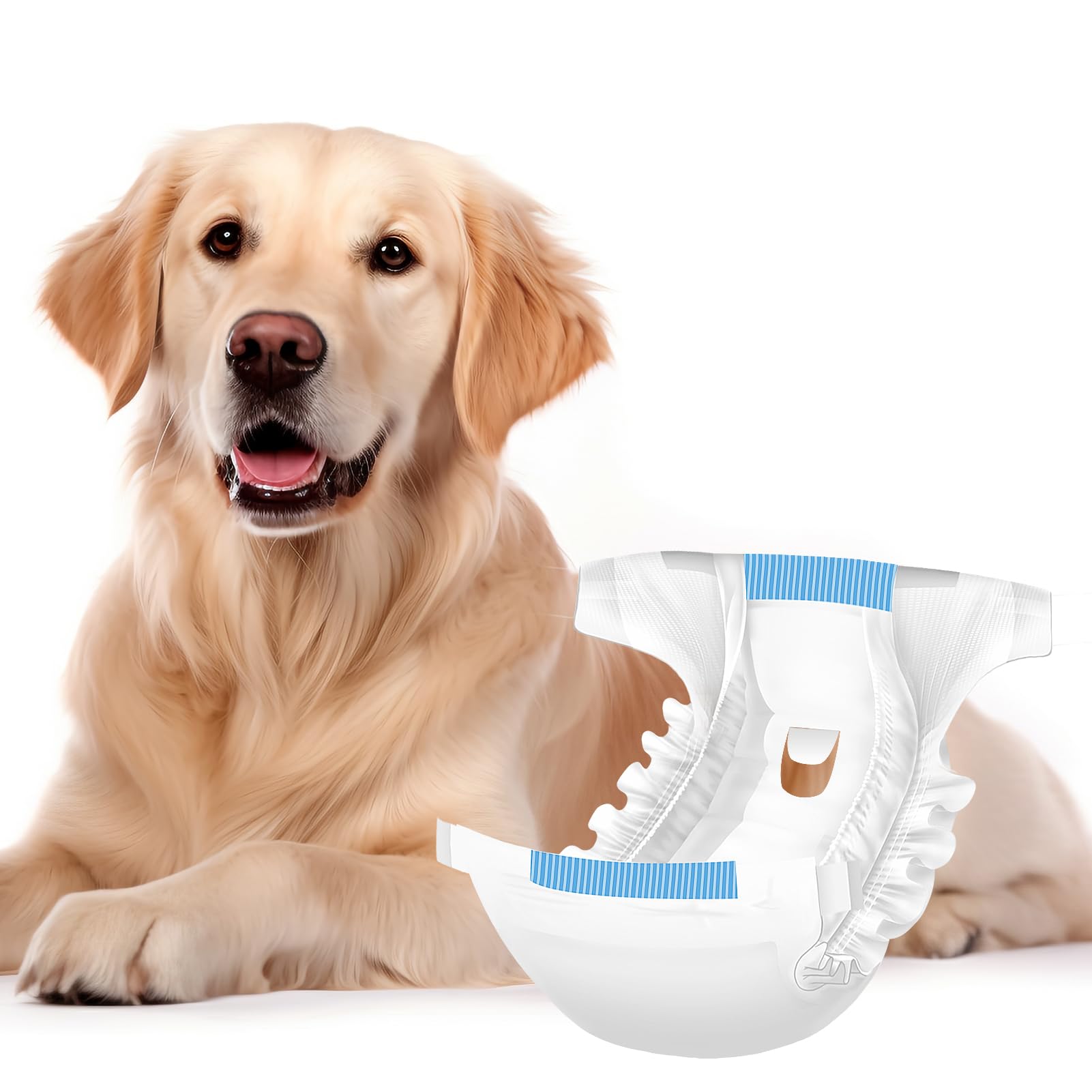 Immcute Female Dog Diapers 30 Count, X-Large, Super Absorbent Disposable Dog Diapers Female With Flash Dry & Leakproof, Doggie D