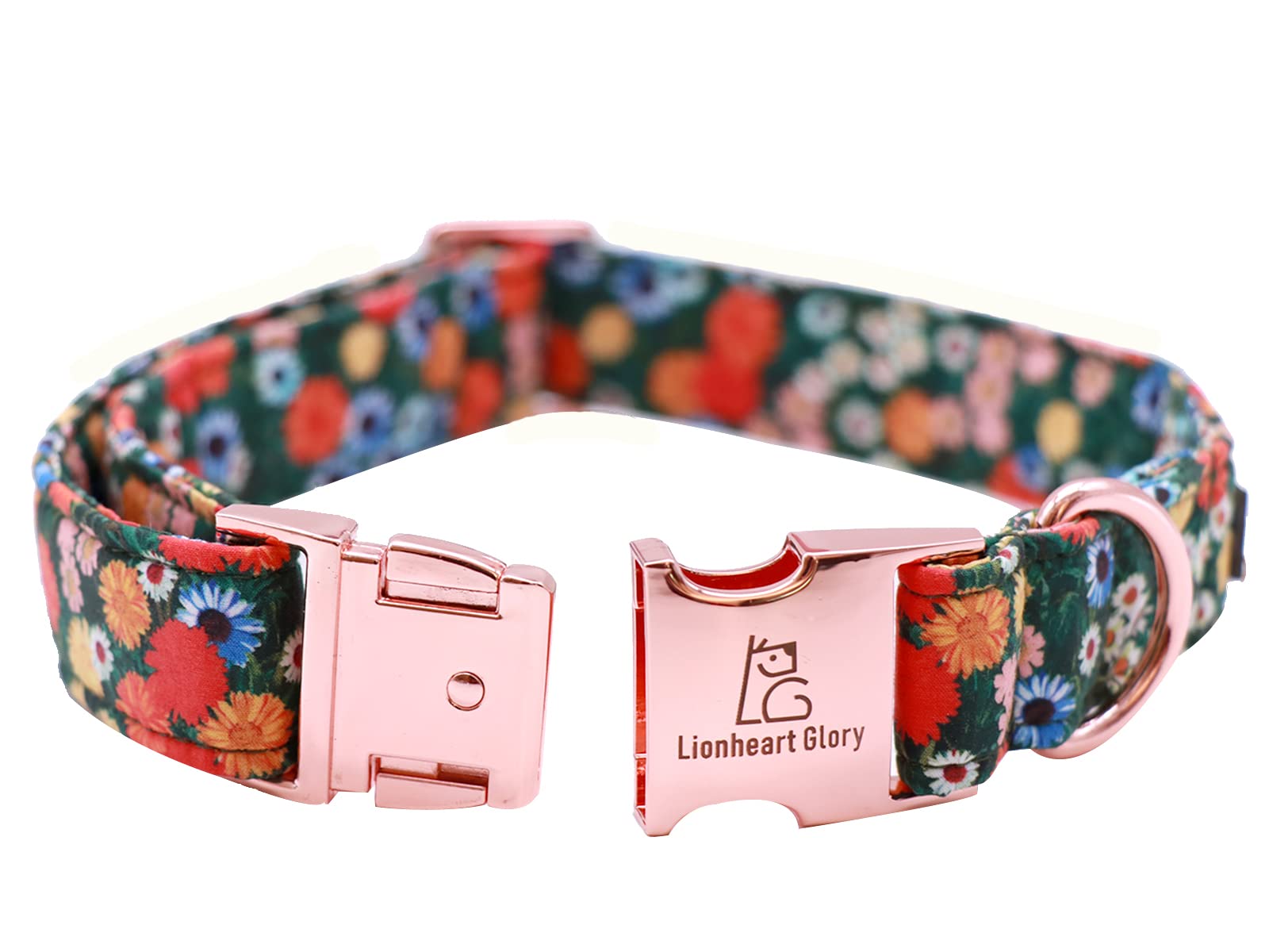 Lionheart Glory Dog Collar, Dog Collar with Flower, Cute Floral Pattern Pet Collar Adjustable Dog Collar for X-Small Dogs