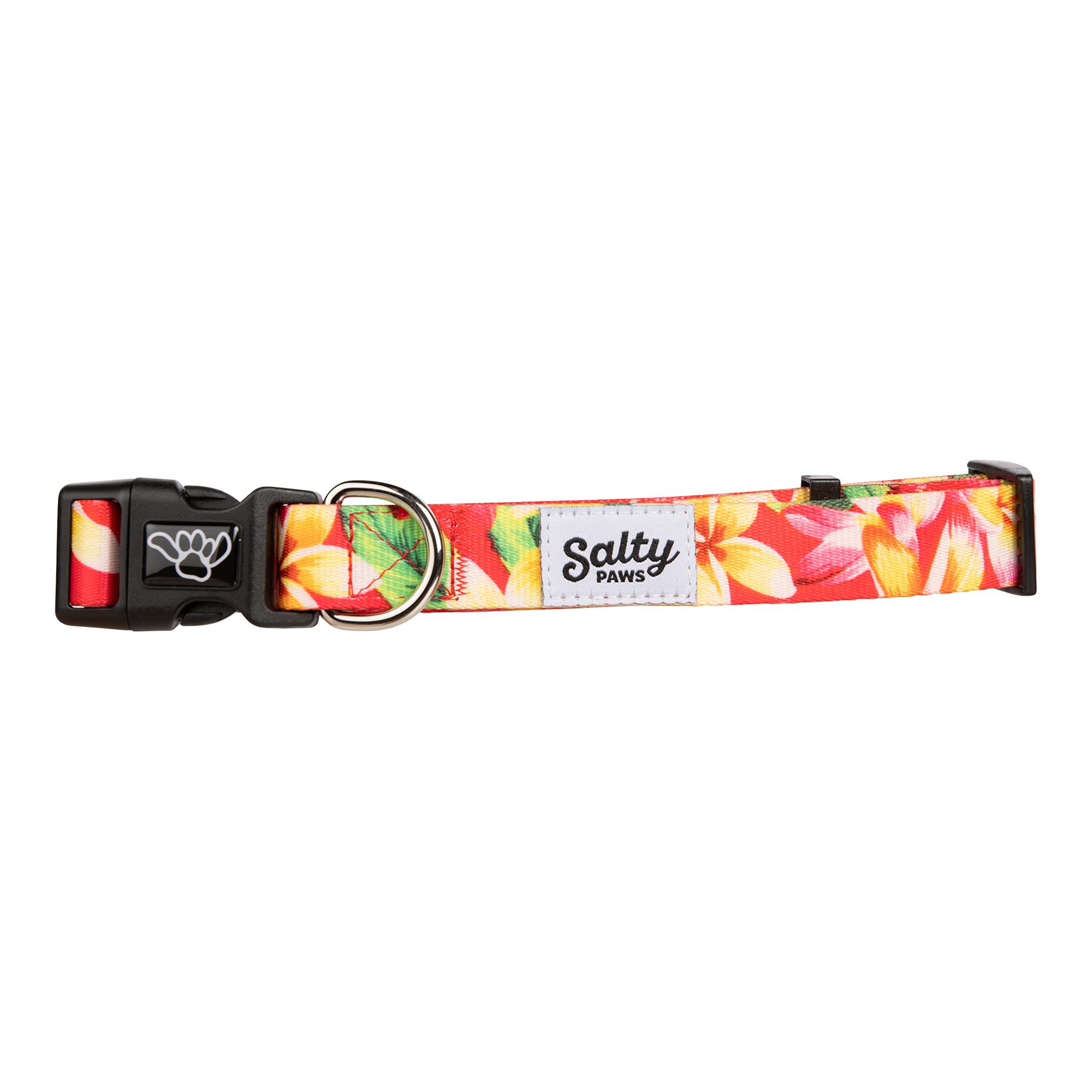 Shaka'S Salty Paws Boy & Girl Dog Collar Small Medium Large (Small Dog Collar Adj. 10-16' For Dogs Up To 25 Lbs, Pink Floral Ha