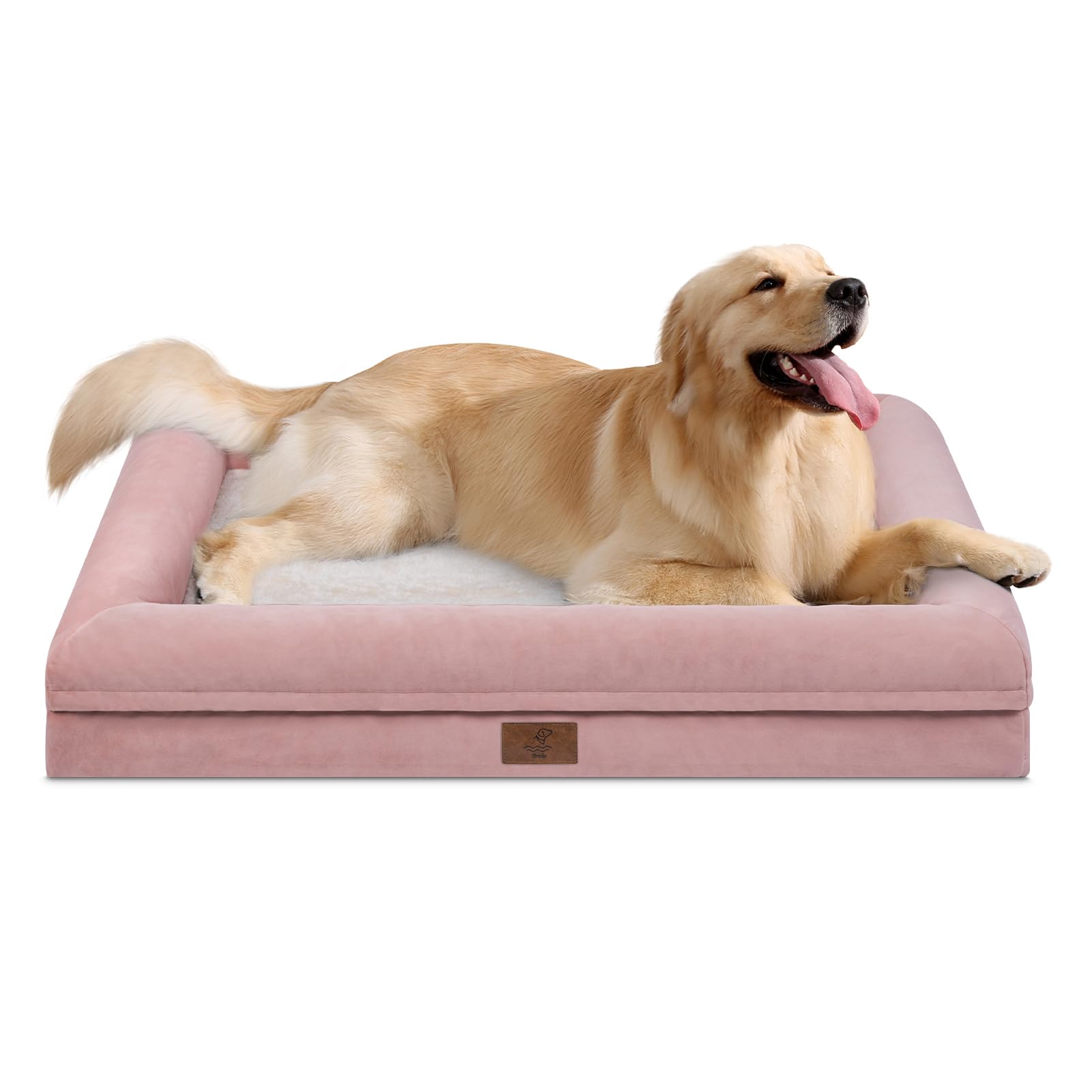 Yiruka Xl Dog Bed, Orthopedic Dog Bed, Washable Dog Bed With [Removable Bolster], Waterproof Dog Bed With Nonskid Bottom, Pet Bed, Dog Beds For Extra Large Dogs