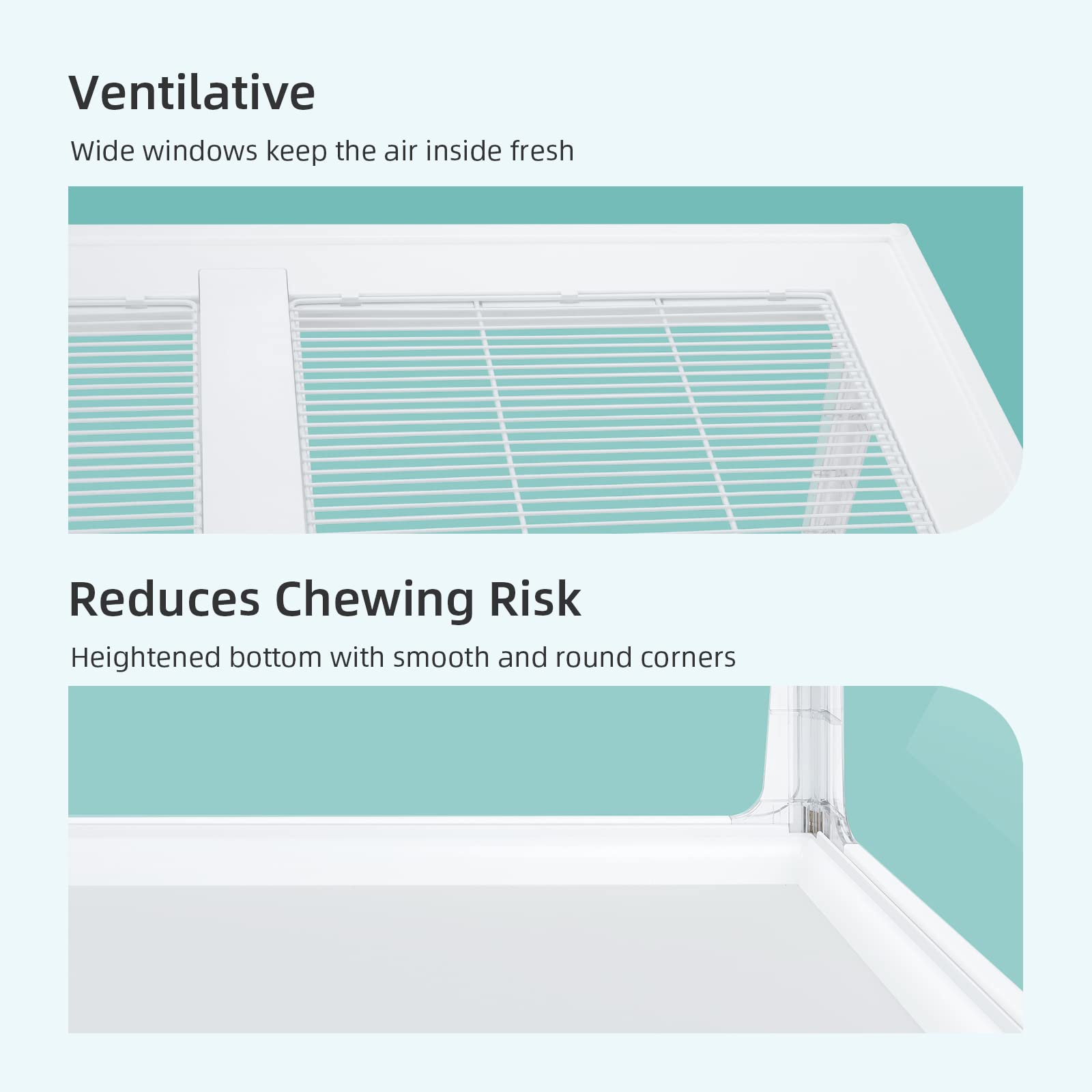 Niteangel Stacker Series Hamster Cage - Stackable & Large Glass Enclosure For Hamster Gerbils Mice Lemming Degus Or Other Small-