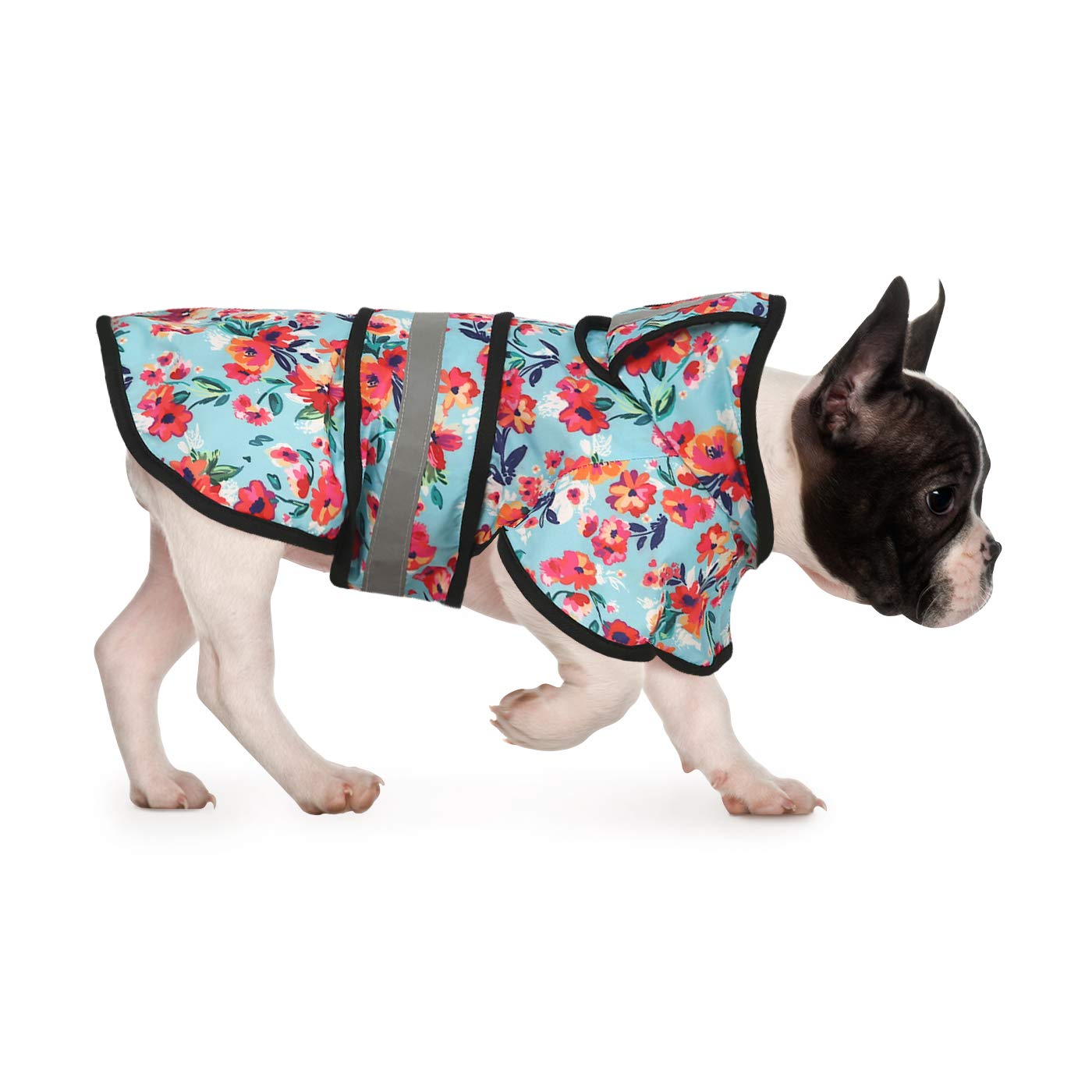 Hde Dog Raincoat Hooded Slicker Poncho For Small To X-Large Dogs And Puppies Turquoise - M