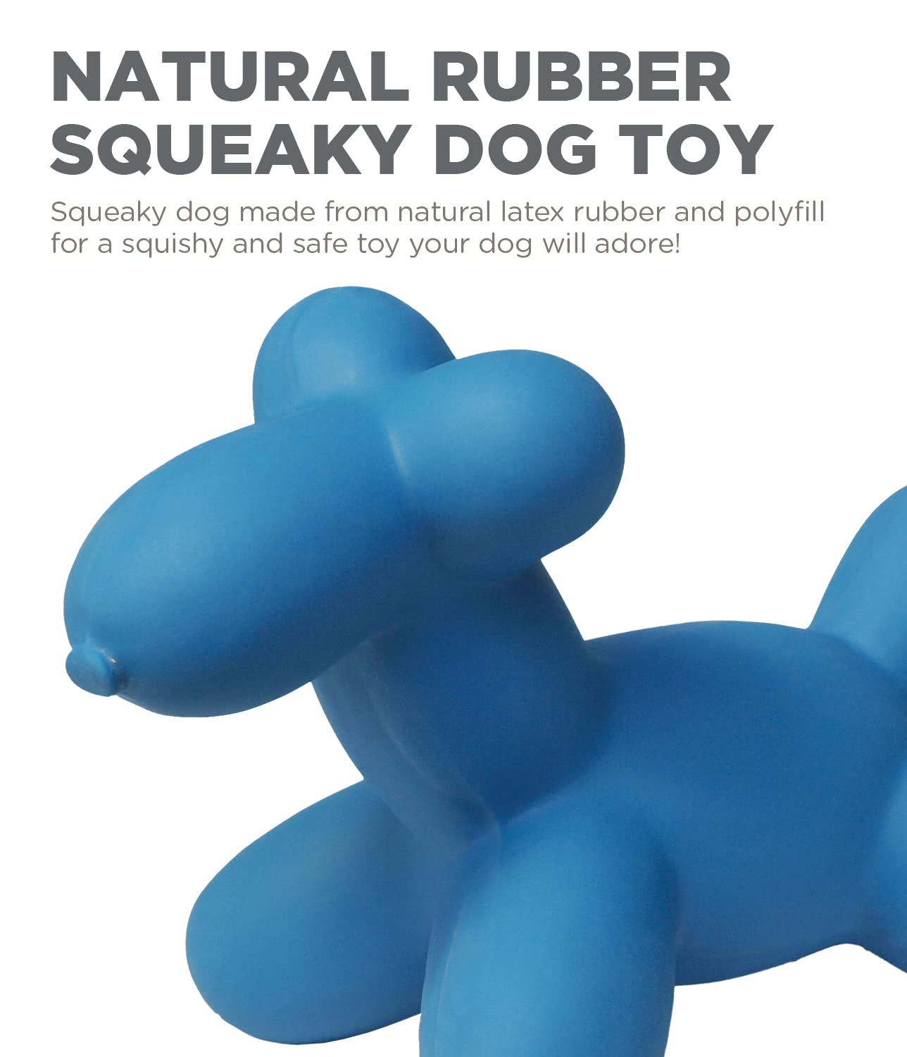Outward Hound Latex Rubber Balloon Squeaky Dog Toy, X-Small, Blue, Model 79930XS