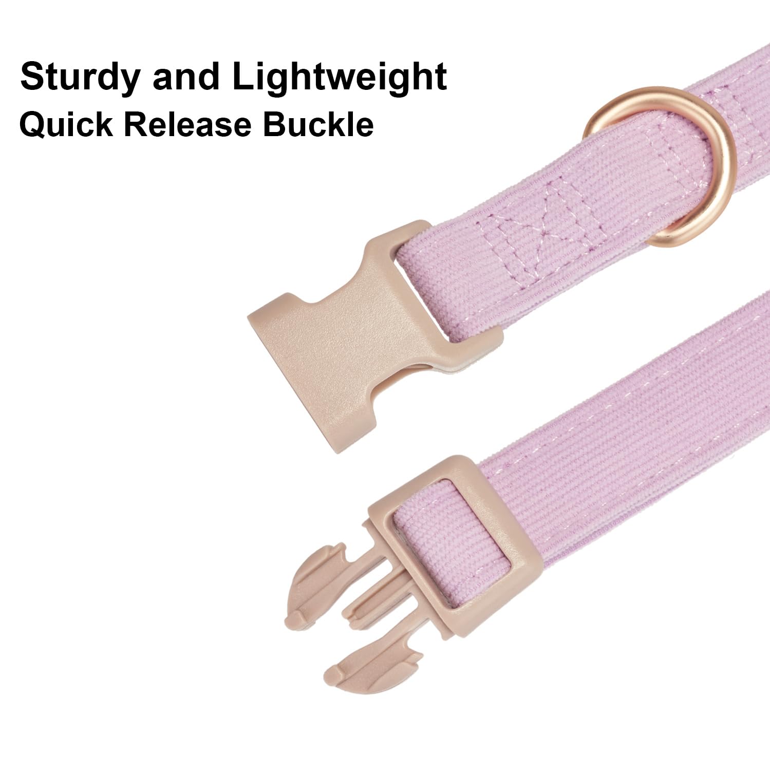 Yudote Soft Cotton Dog Collar Adjustable Corduroy Dog Collars For Small Medium Large Dogs(Purple,Small)
