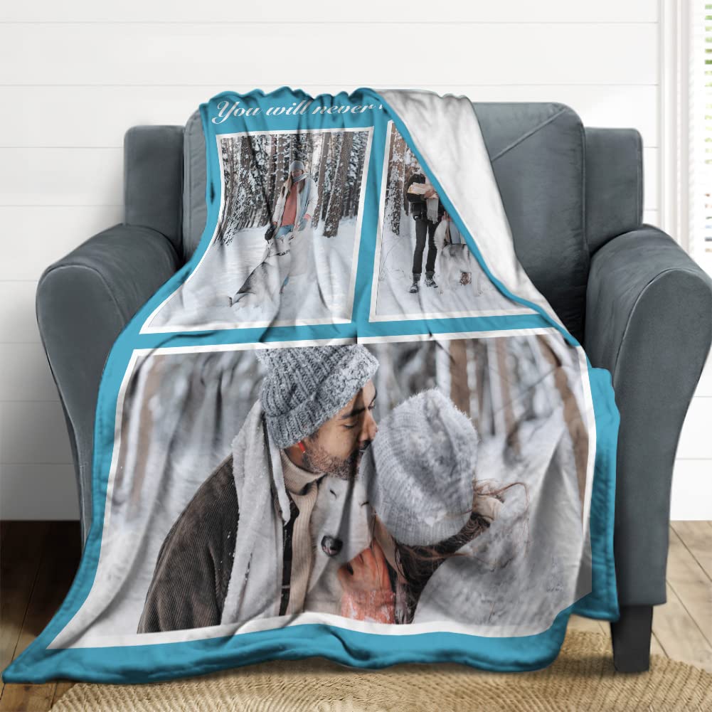 Shinesand Loss Of Dog Gifts Customized,Custom Dog Blanket Personalized With Photo Picture & Name,Pet Blanket For Dog Puppy Cat,S