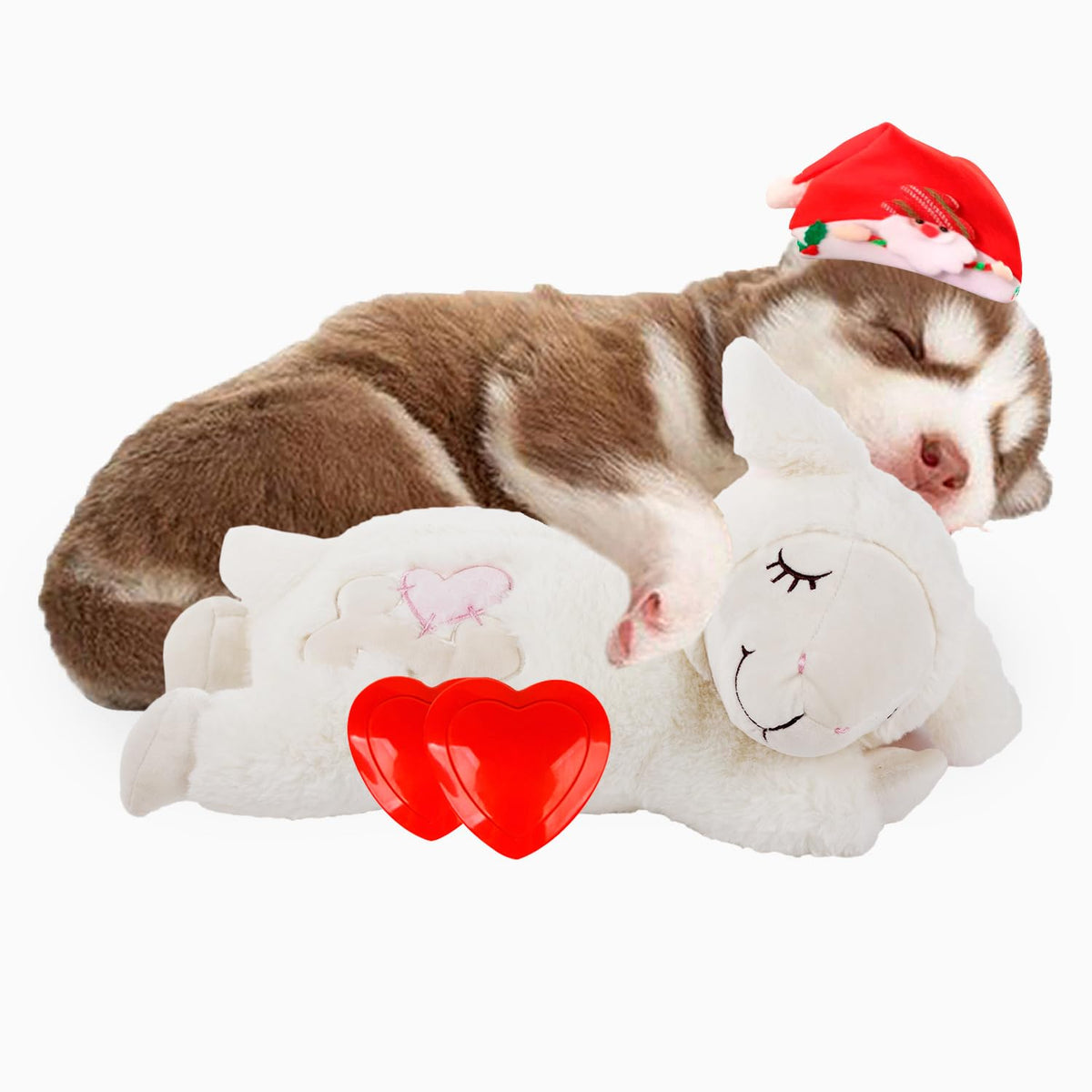 All For Paws Dog Stuffed Animals With Heartbeat,Small Dog Toys For Dog Anxiety Relief,Puppy Behavioral Training Aid Toy Dog Stuf