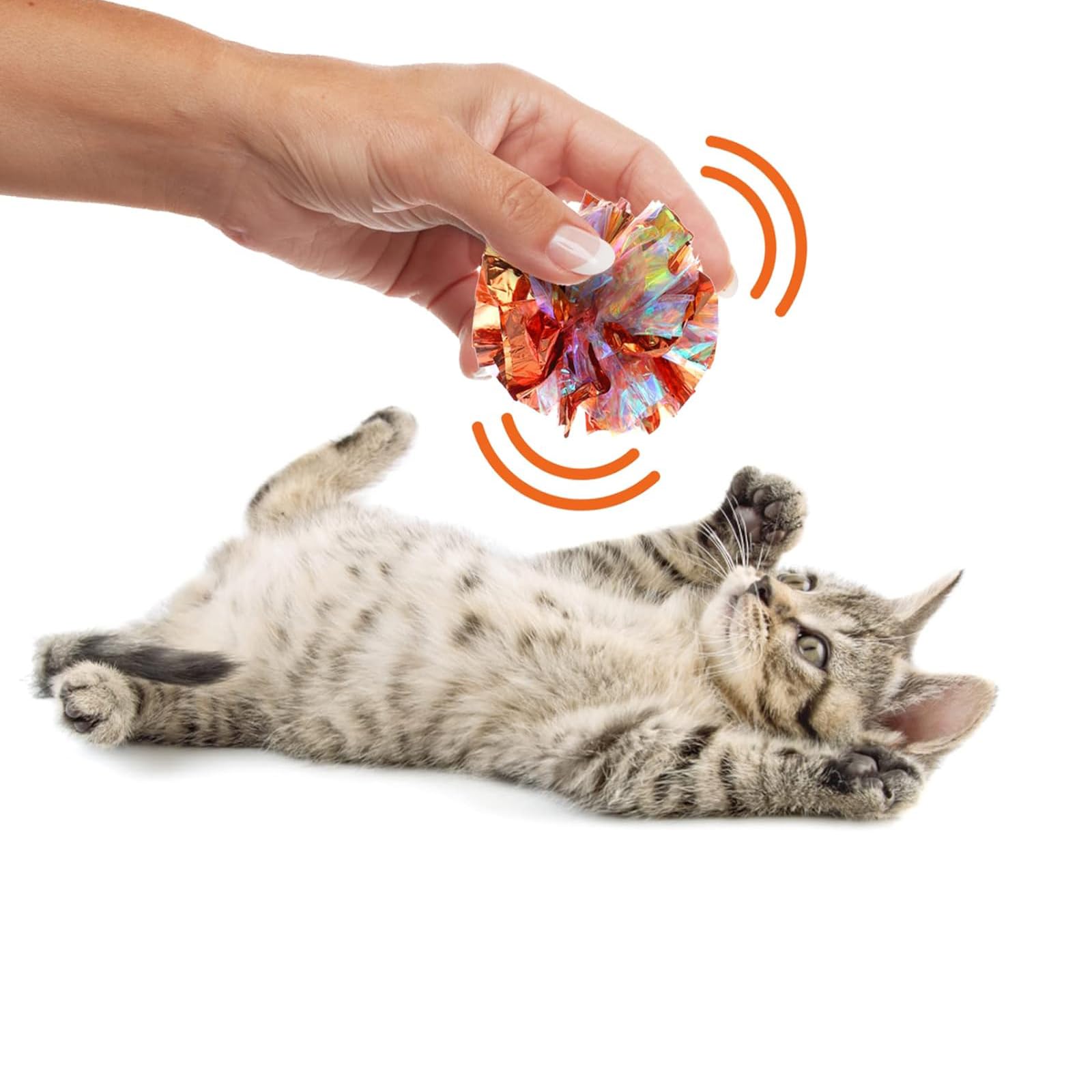 Yoogeer 20Pcs Large Cat Crinkle Ball Toys, Colorful Cat Toy Balls Cat Play Toy Indoor Cats Interactive Kitten Play Toy Ball Toy